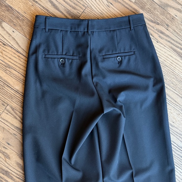 Banana republic DROPPED STRAIGHT HIGH-RISE SCULPTED TROUSER Black 2P EUC - Picture 6 of 9